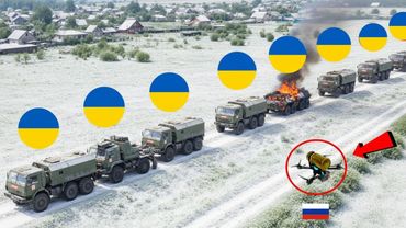 Крупный украинский конвой грузовиков подвергся атаке российского беспилотника FPV