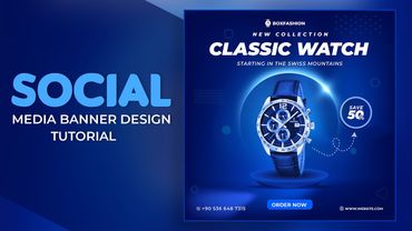 Social media banner design I Photoshop Tutorial