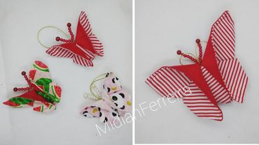 Borboleta de tecido_DOIS tamanhos diferentes