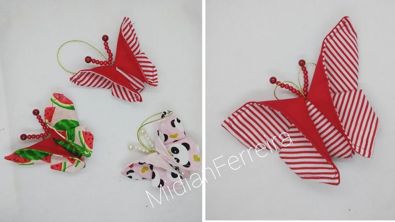 Borboleta de tecido_DOIS tamanhos diferentes