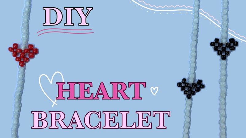 easy HEART BRACELET tutorial - for beginners