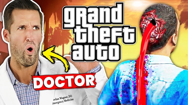 Doctor ER смотрит на травмы из Grand Theft Auto (GTA) | Сборник