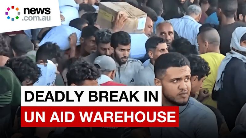 Deadly break in at UN warehouse as aid trickles into Gaza