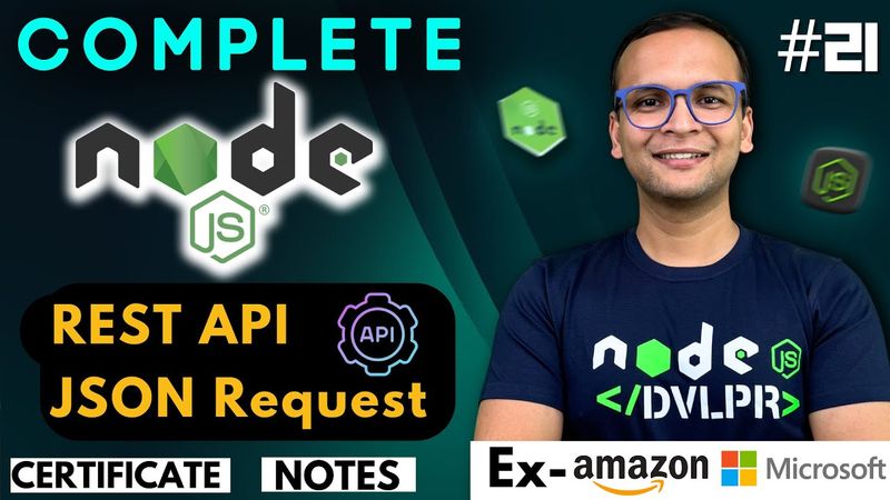 🚀🔥  Lecture 21: RESP API and JSON Requests  | NodeJS Complete Course ❤️ in Hindi | Notes