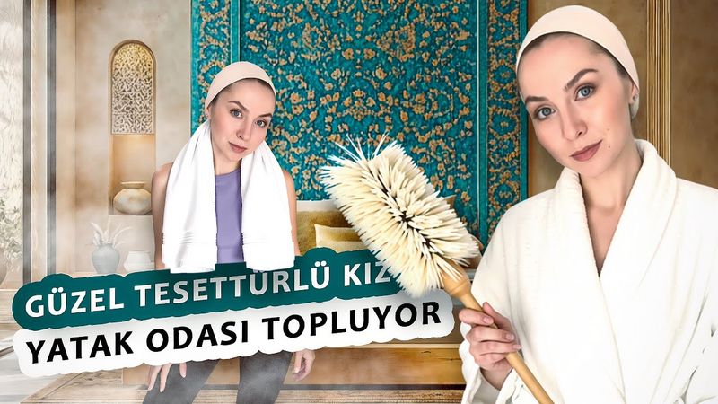 Rahatlatıcı Temizlik 🌸 Güzel Tesettürlü Kız Yatak Odası Topluyor #cleaning #vlog #temizlik