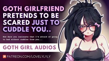 ASMR | Your Goth Roommate Pretends To Be Scared… Just To Cuddle 🖤 F4A, Rain & Fire, Cozy Sleep Aid