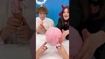 Angel vs Devil! 😇😈 Two Mini Ice Creams In A Row! 🍦🍦😋