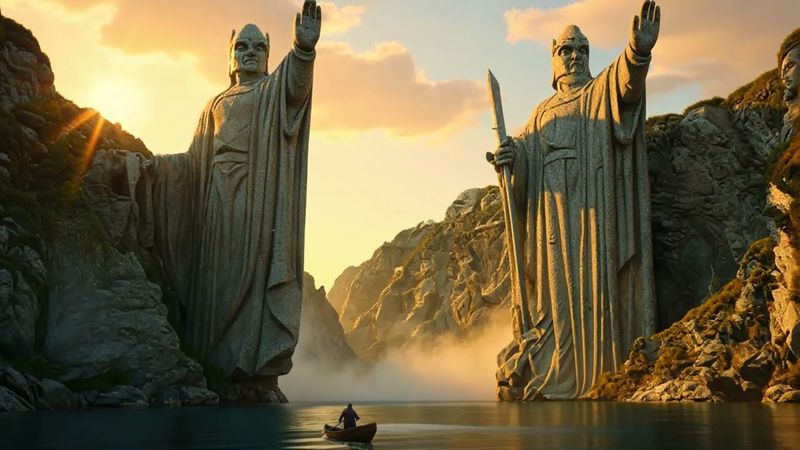 Lord of the Rings Ambience – Journey Through the Argonath | 3 Hours of Middle-earth Sounds