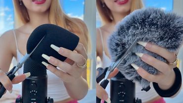 Cutting My Mic Covers ASMR ✂️ Scratching, Rubbing & Swirling Satisfying Sounds (No talking)