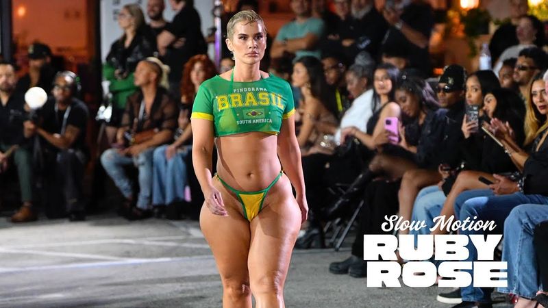 Ruby Rose in 4k Cinematic SLOW MOTION | Victim 15 Art Basel Miami Swim Week 2025