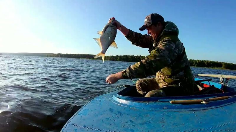 НА ВОЛГЕ ШТОРМ,А ОН КЛЮЕТ! ловля леща с лодки.
