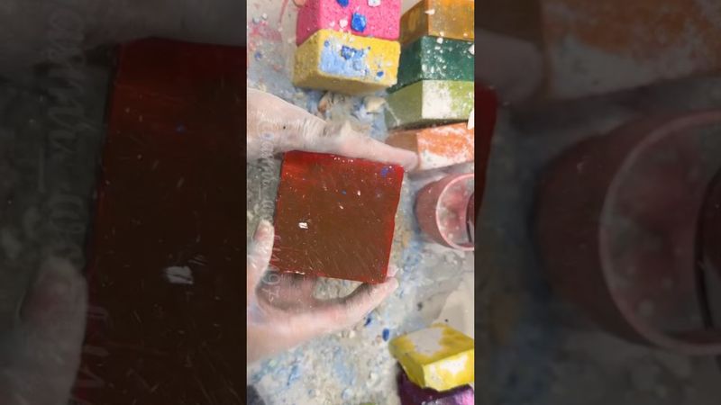 Red and Yellow #crunchycrumbles #oddlysatisfying #relax #crushingtime #satisfying #rainbowsoap