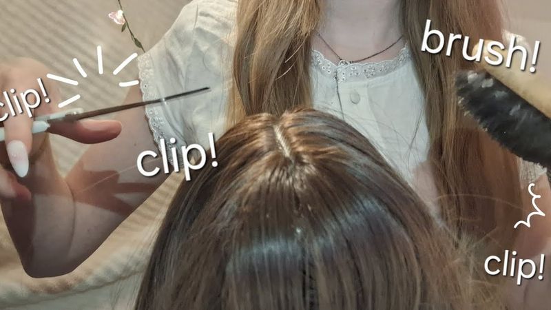 ASMR | Cutting your hair! brushing, spraying, aggressive scissor sounds! Layered sounds.