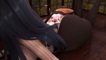 Giantess Animation:SvartLiljia's Growing Embrace(benevolent bunny)