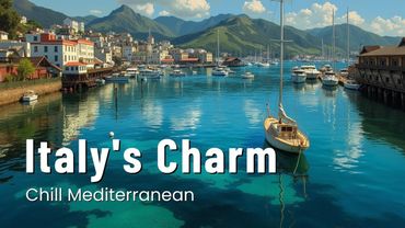 Experience Italy's Charm: Serene Mediterranean Sunset with Soothing Jazz Music