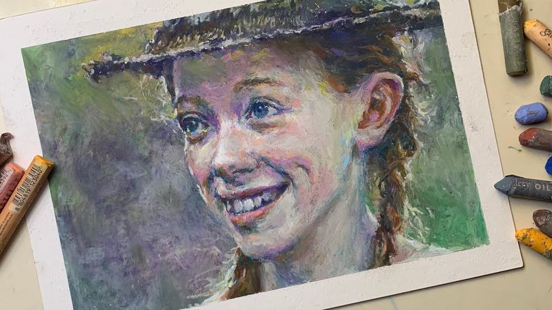 Oil pastel/ Anne of Green Gables, Amybeth McNulty, thank you.
