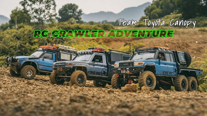 RC Crawler Adventure: Conquering Harsh Terrains with Toyota Canopy Team! Rc Cars | E3S-RC