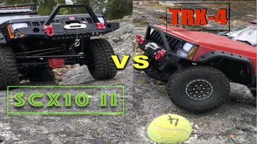 TRAXXAS TRX-4 VS AXIAL SCX10 II  Jeep Cherokee XJ crawling competition