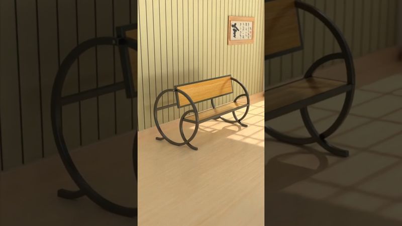 Iron solid wood multifunctional bench table #interiordesign #furnituredesign #home