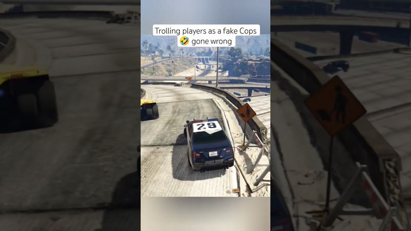 Trolling players as a fake Cops 🤣 #gtaviral #gtaonline #gta5online #gtacars #gta5 #shorts
