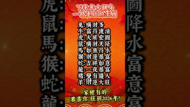 【旺到2026年的十個生肖】要大翻身了！財神點名，誰最旺？ #正能量 #生肖命理 #運勢 #易经