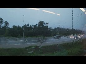 Ливень в Горячем Ключе | Псекупс - Фанагорийская из окна Ласточки