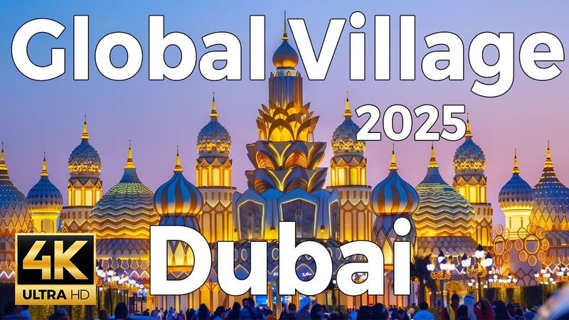 Dubai, Global Village 2025 Evening Walking Tour 4k - With Captions
