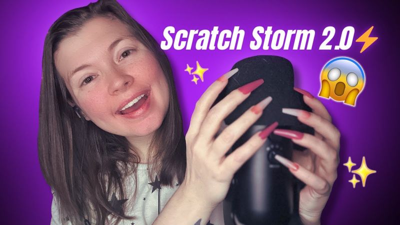ASMR Fast and Aggressive Mic Scratching With Super Long Nails