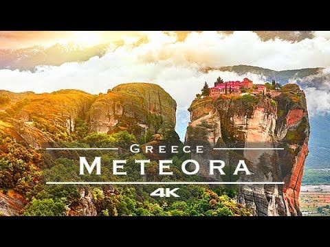 Meteora Monasteries, Greece 🇬🇷 - by drone [4K]