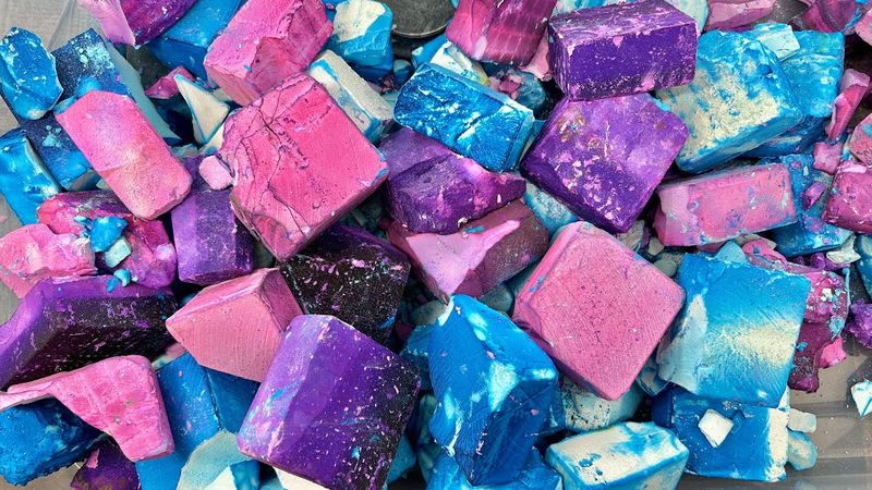 Shades of Blue and Purple Mass Crush | ASMR