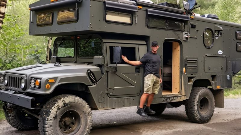 Man Spends 1000 Hours Turning Military Truck Into Amazing CAMPER by @roamingventures