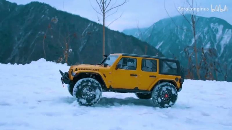 1/10 Scale Rc Jeep 4x4 Off Road / SCX10 III - Gladiator  Run on Snow