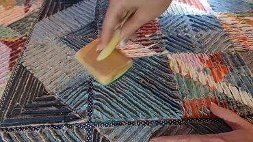 🌷как трепать джинсовую синель