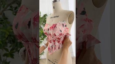 Making a corset long sleeves floral mini dress #sewing #prom #fashion #wedding #creative #partydress