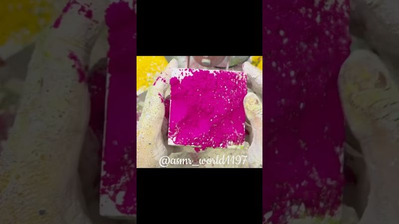 Hot Pink Holi Block #relaxing #slime #holi  #oddlysatisfying #relax #satisfying