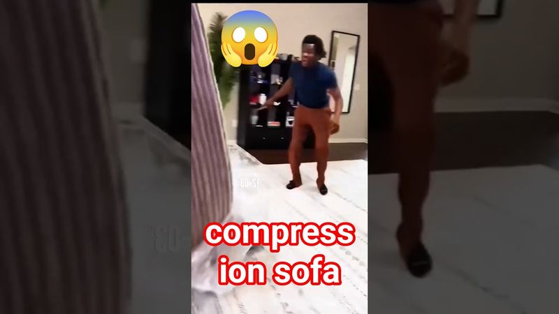 compression sofa #reels #furniture #sofa #cargo #shortsvideo #vacuumsofa #reelsinstagram #express 😱😱