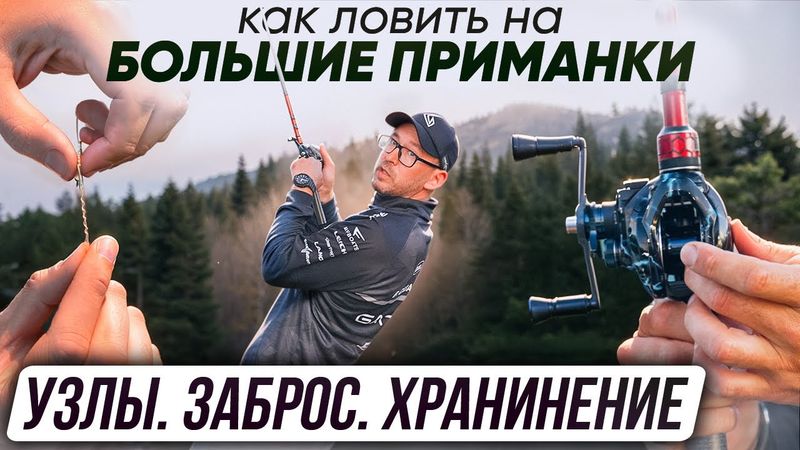 Как ловить на большие приманки. Узлы, заброс, хранение | Серия 3