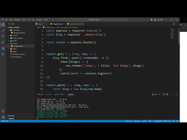 آموزش Node.js + Express.js + MongoDB - کنترل کننده ها - قسمت آخر