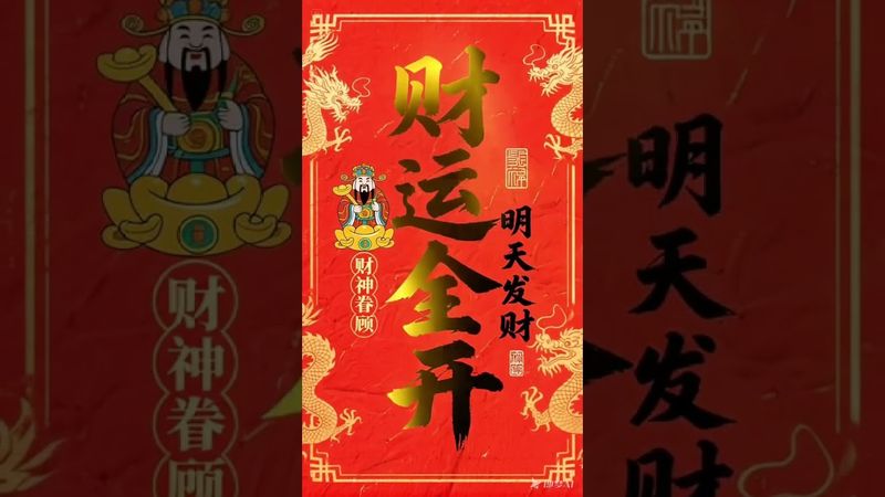 《财运全开》财运到！运全开！接了！转发！功德无量！#正能量 #運勢 #財運 #手机壁纸 #手机屏保 #壁纸 #转运 #发财 #财源滚滚 #运势 #国学文化 #传统文化