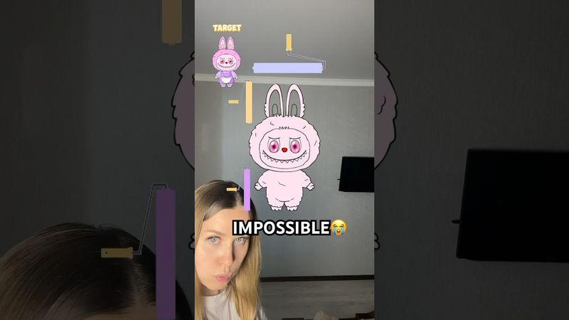 Labubu Coloring IQ🐰🩵IMPOSSIBLE😭#shorts