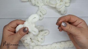 Юбка для ёлки из пряжи Alize Puffy