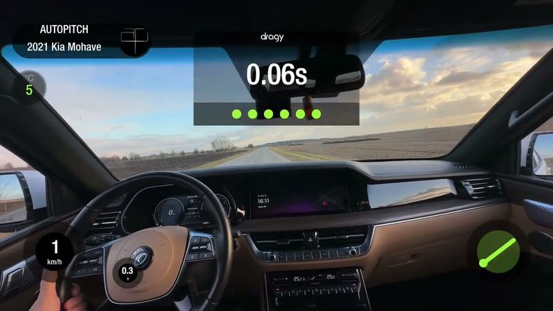 KIA Mohave 3.0CRDi AT 4WD 2021 STAGE-1. 0-100 acceleration.