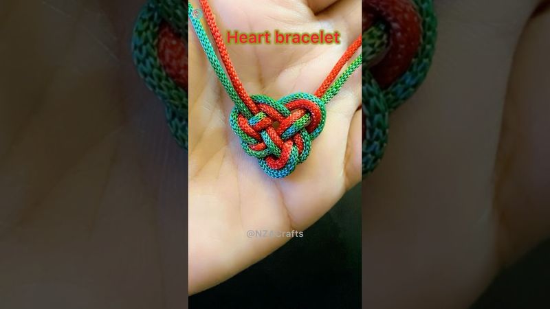 DIY Christmas Heart Bracelet (763) ASMR Tutorial #diy #gift #asmr #viral #shorts #usashorts