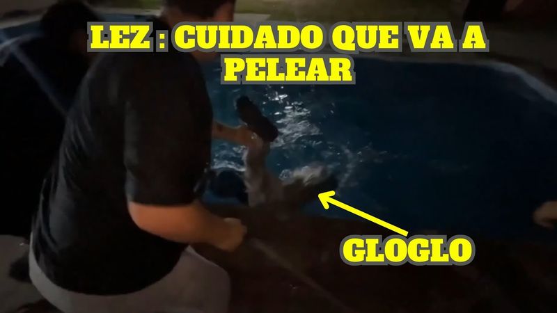 LANZAN A GLOGLO A LA PISCINA