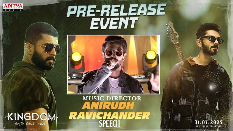 Anirudh Ravichander Excellent Telugu Speech @ KINGDOM Pre-Release Event | VijayDeverakonda