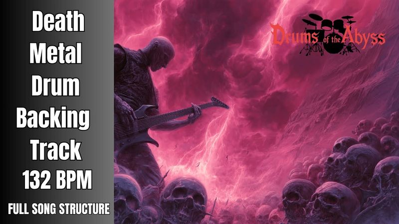 132 BPM Death Metal Drum Track – Tight Mid-Tempo Groove