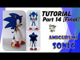 Tutorial Part 14 - Amigurumi Sonic / あみぐるみソニック / 阿米古鲁米 索尼克 / Амигуруми Соник 【SONIC ソニック Соник】