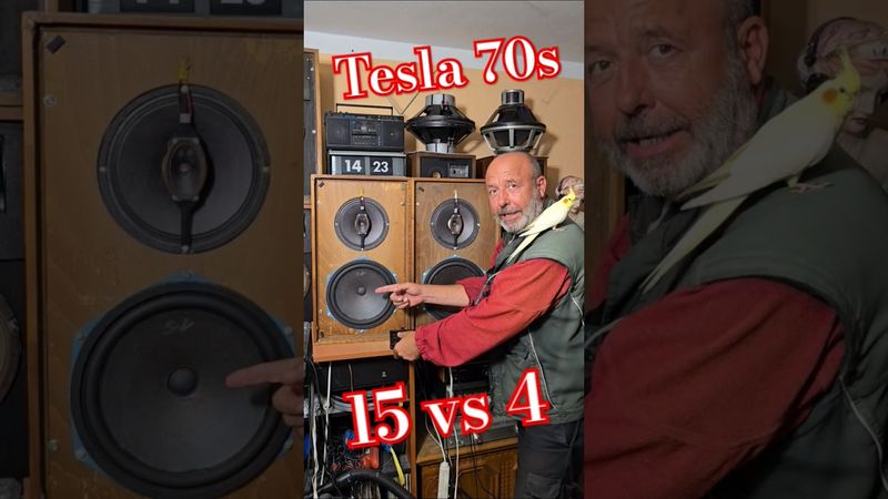 70s Vintage TESLA BOOKSHELF SPEAKERS 15 Ohm vs 4 Ohm BASS SPEAKER Sound Comparison Test