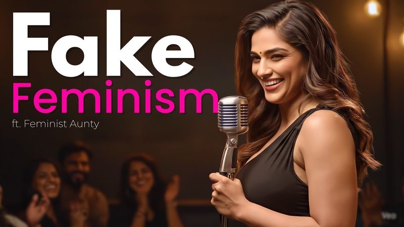 Fake Feminism EXPOSED 🤯 | Feminist Aunty Roast Double Standards | Stand Up Comedy #comedy #veo3