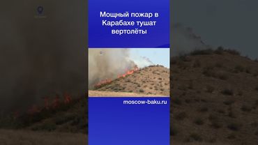 Мощный пожар в Карабахе тушат вертолёты